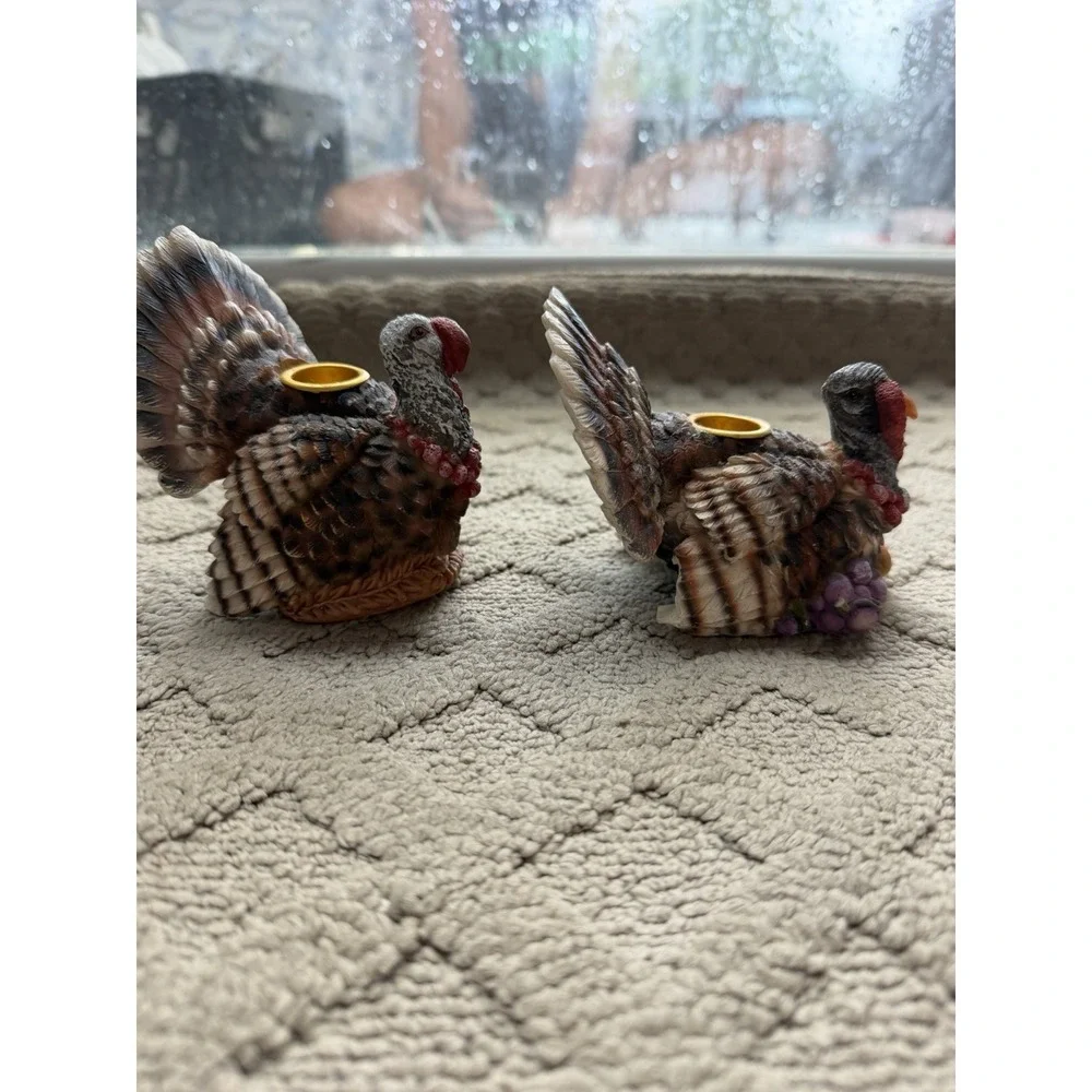 Thanksgiving Turkey Candleholders (2)